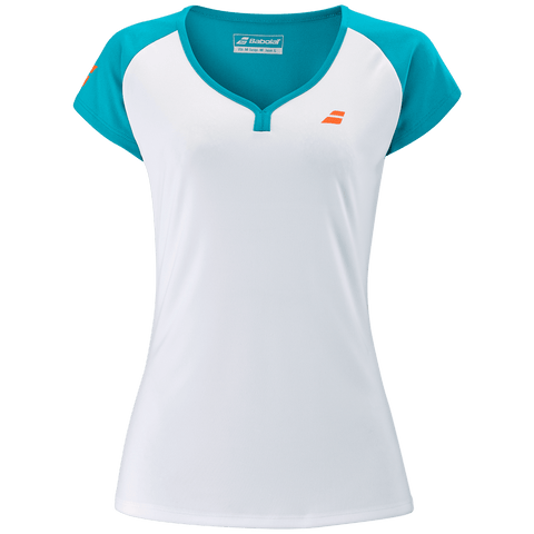 HP T-shirt Babolat Play Cap Sleeve Top Women White/ Caneel Bay