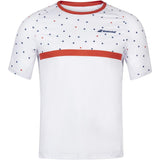 HP T-Shirt Babolat Compete Crew Neck Tee Men White/Pureed Pumpkin