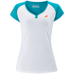 Babolat Play Cap Sleeve Top Women White/ Caneel Bay T-Shirt