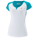 HP T-shirt Babolat Play Cap Sleeve Top Women White/ Caneel Bay