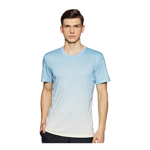HP T-shirt Adidas ML Striped Tee Ashblu