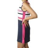 HP Vestido Fila Audrey 146 Peacoat Blue/ Awning Stripe/ Fuchsia