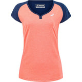 HP Top Babolat Play Cap Sleeve Fluo Strike/ Estate Blue