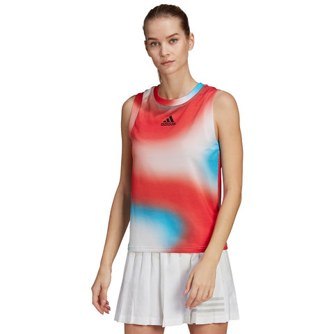 HP Top Adidas Mel Y Tank White/Vivred/Skyrus