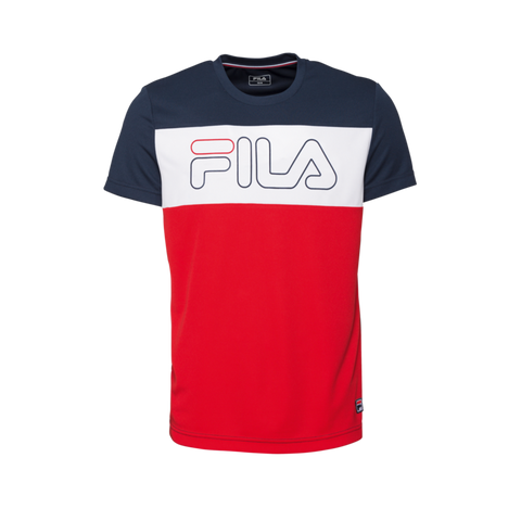 Fila Reggie 502 T-shirt - Peacoat Blue/White/Fila Red