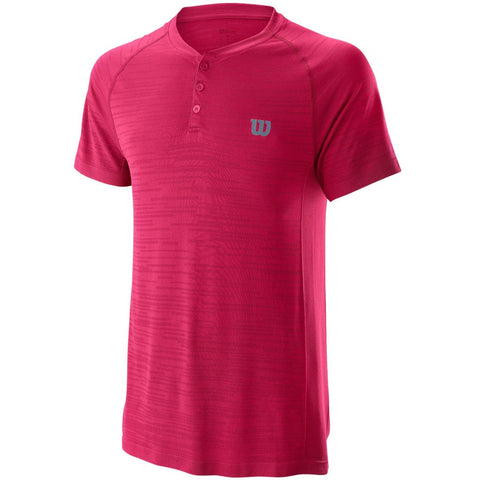 Wilson M Competition Polo Seamless Henley Black/White